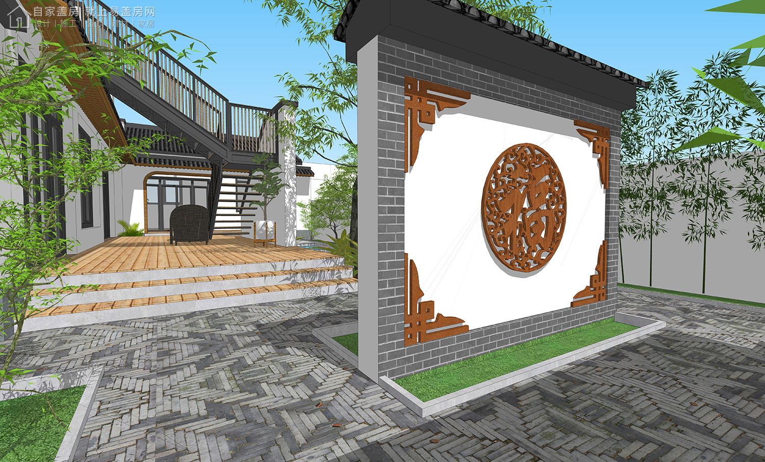 三层新中式别墅全套设计图纸,新中式合院别墅户型图纸