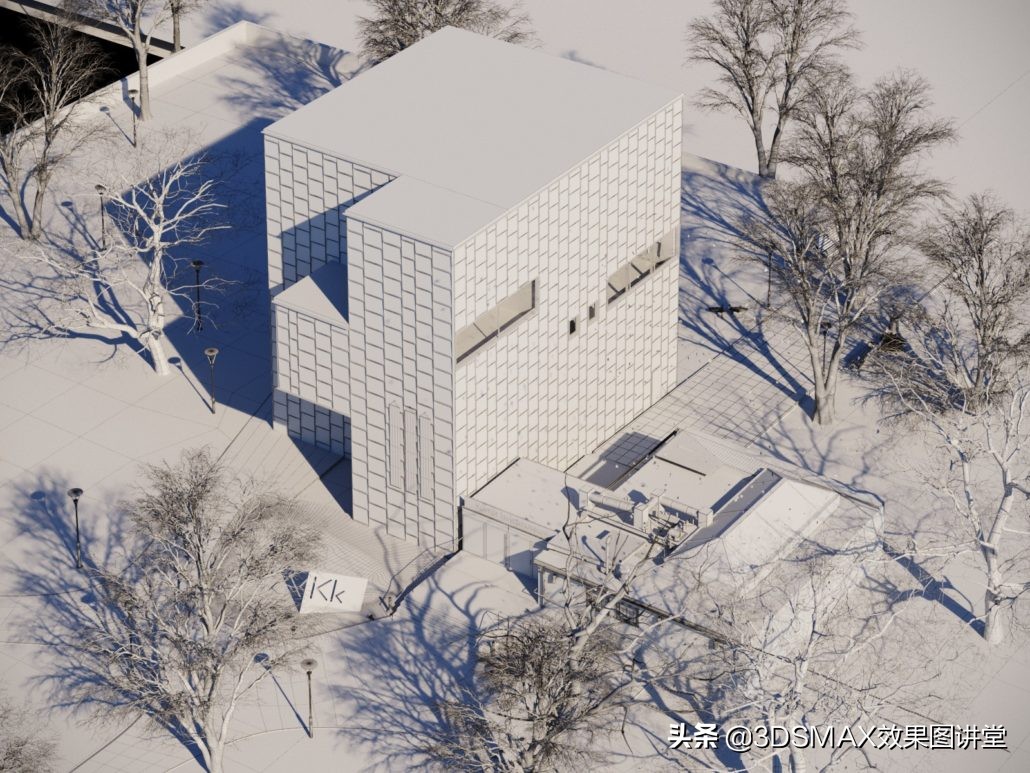 「室内效果图」瑞典卡尔马艺术博物馆室外效果图表现思路