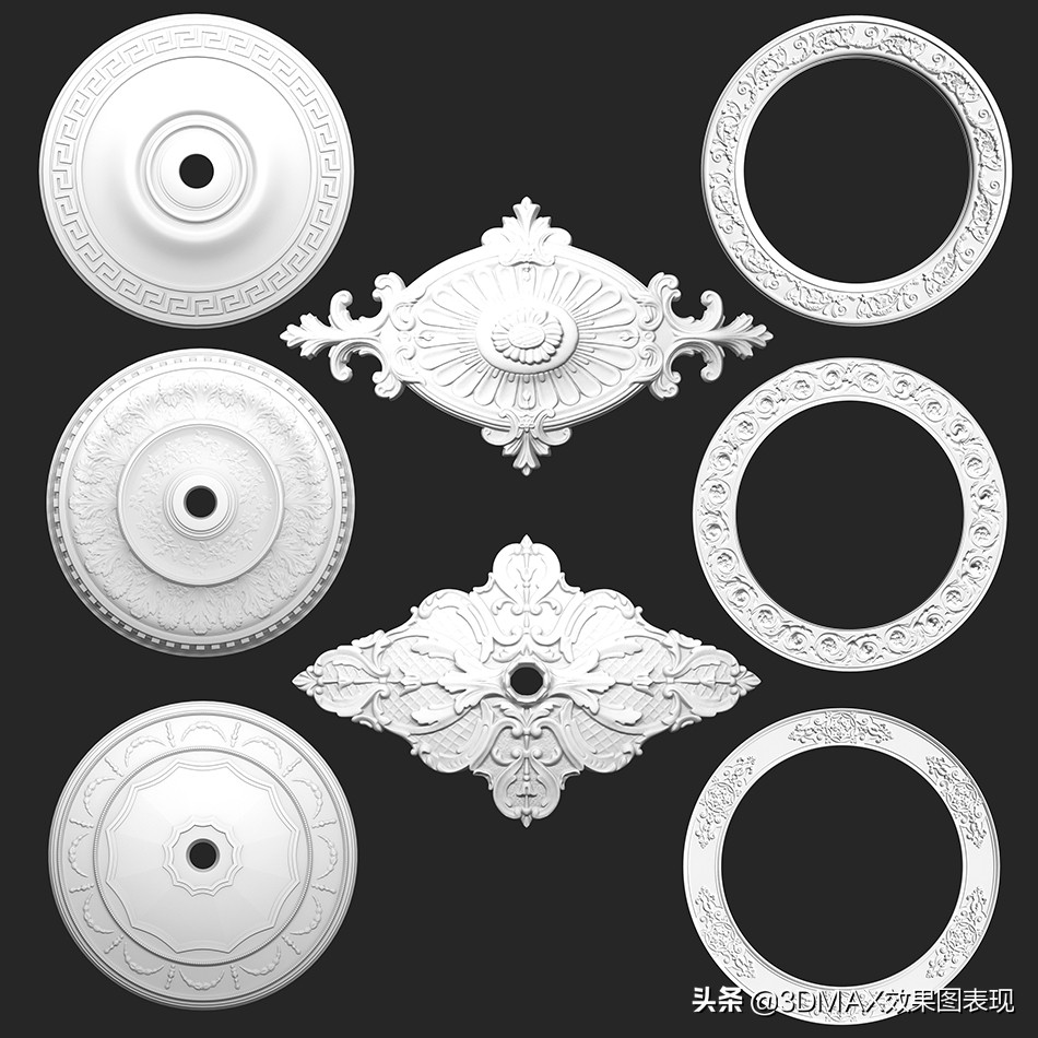 欧式建筑花纹装饰图,su欧式雕花模型
