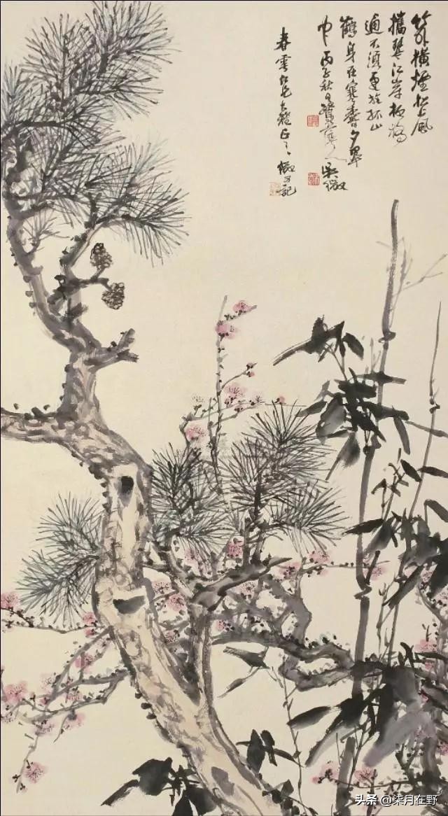 松竹梅岁寒三友桃李杏春风的出处,元朝青花松竹梅岁寒三友执壶图片