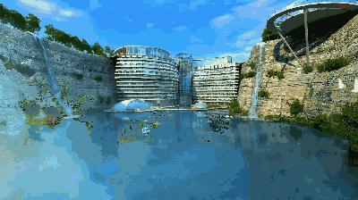 上海深坑酒店水下观景房视频,上海深坑酒店负17层建在水下