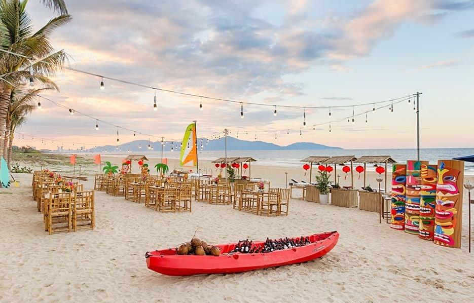 越南岘港海边三个字的酒店,越南旅游旅宿单人间