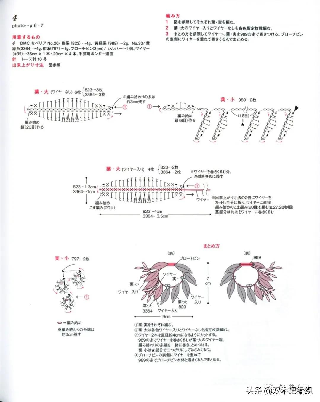 平面小饰物钩织教程,钩织端午节小饰物手链