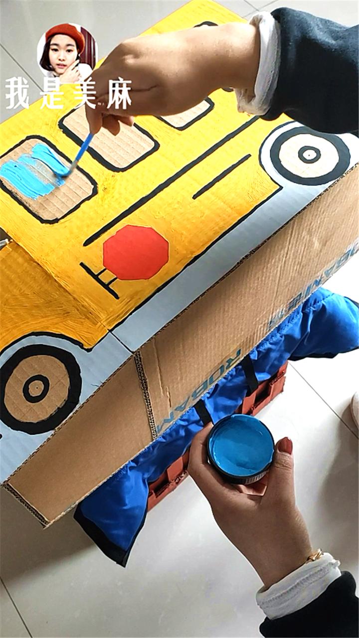 儿童手工制作大全简单小火车,橡皮筋动力纸箱小火车制作