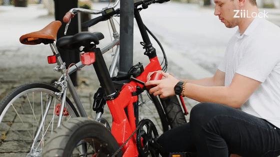 可伸缩单车锁,可折叠智能车锁