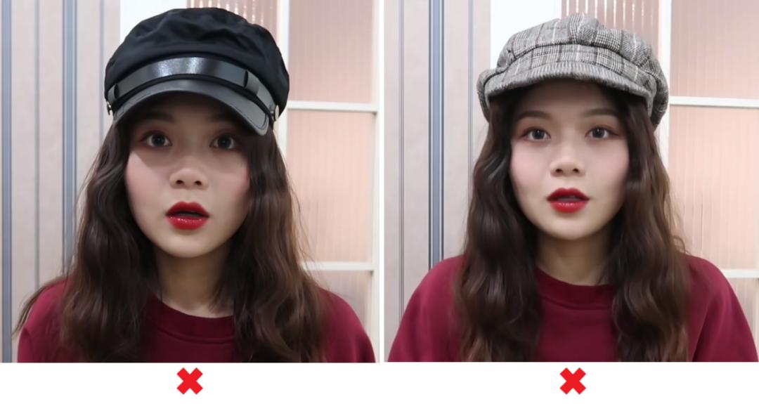 棒球帽白色和黑色帽子哪个显脸小,帽子大头围大脸显脸小