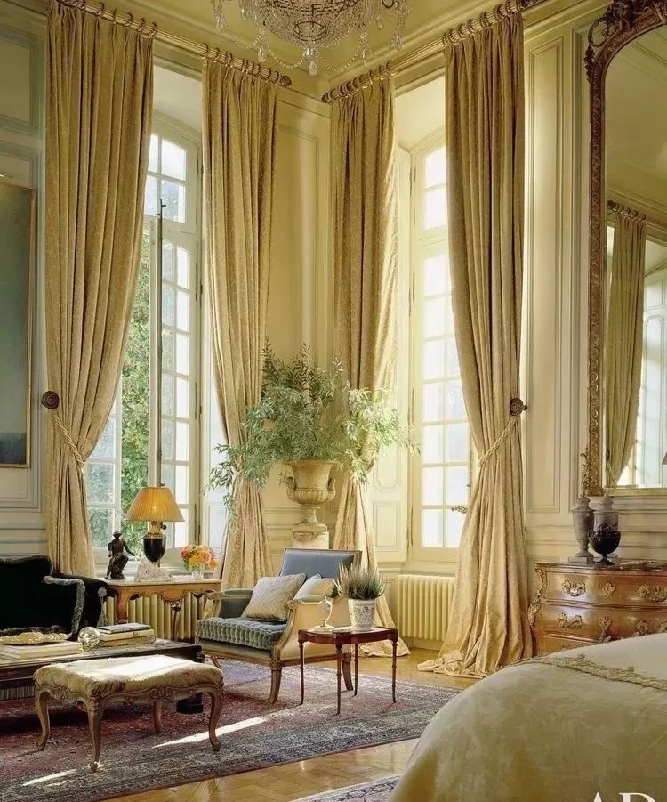 别墅客厅窗帘最新款式效果图,2020别墅窗帘