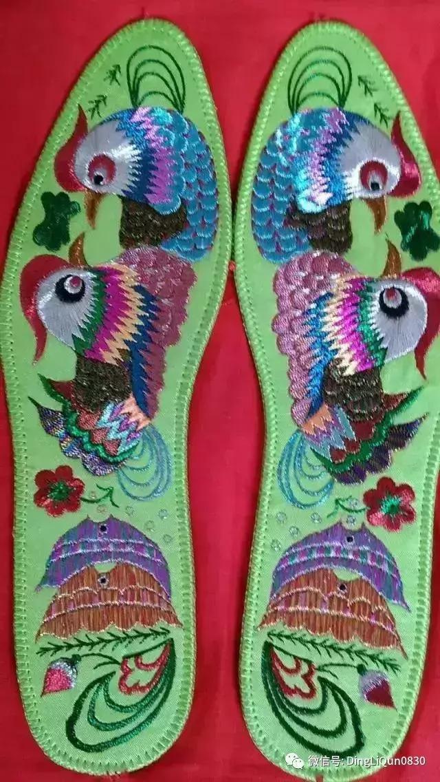鞋垫手工刺绣最好看复杂的图案,刺绣作品展示简单