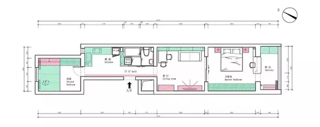 小夫妻65㎡小家，4分离卫生间，收纳竟有276个行李箱大