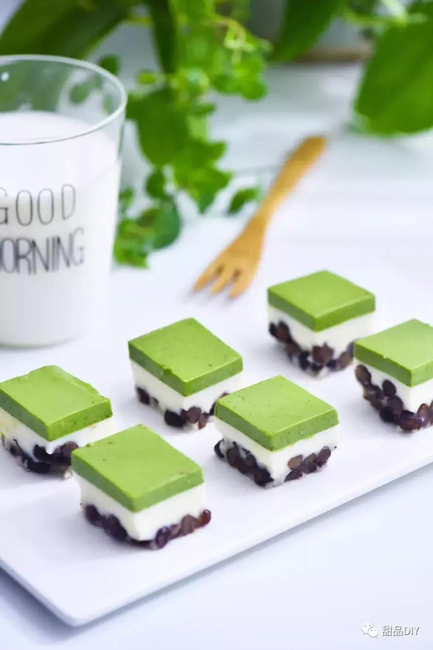 手作抹茶小方,甜品教程网红抹茶