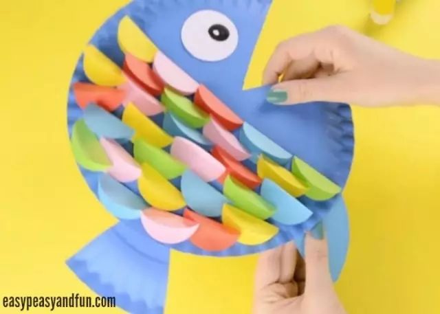 纸盘幼儿创意手工简单又漂亮,一次性纸盘特色美工作品小班