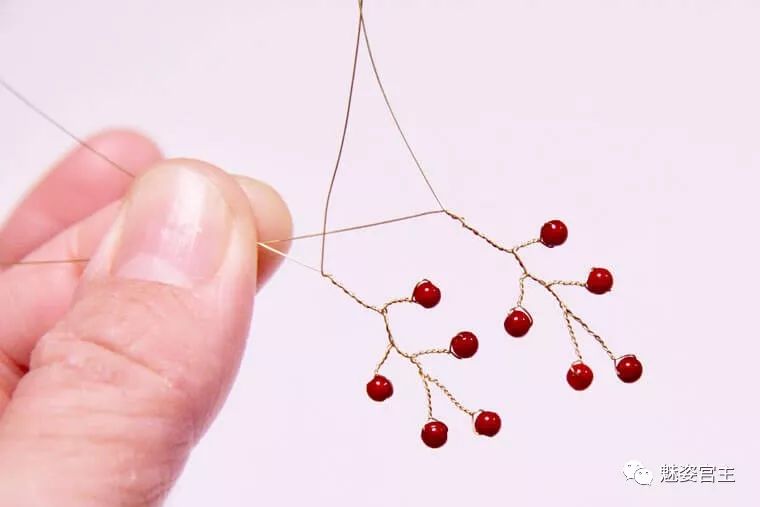 简单耳坠扭扭棒,菱形水晶珠耳饰教程