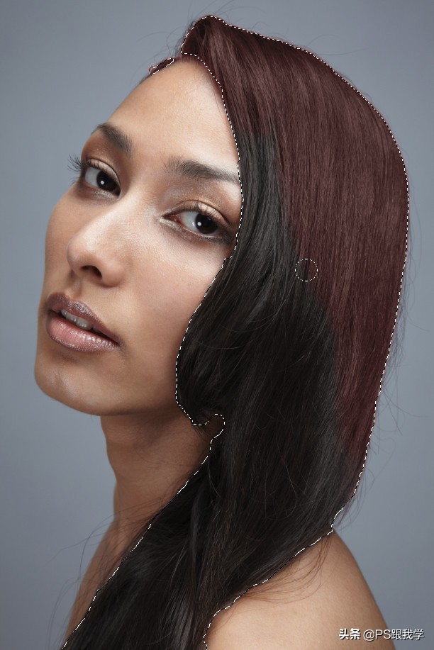 黑头发染发怎么染教程,ps如何让黑头发变成白头发