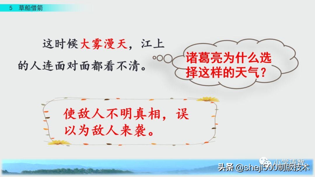 五年级下册5课草船借箭预习笔记,预习第五课草船借箭