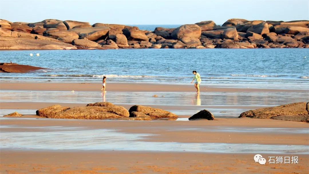一片美丽的沙滩,石狮最美海滩