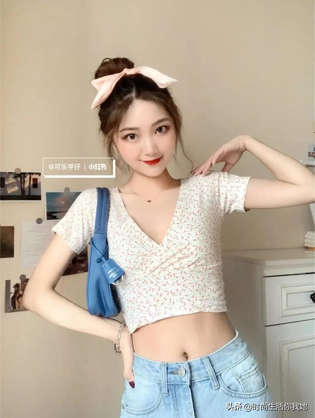 小个子穿搭145-150高腰裤子,小个子穿搭150高腰上衣