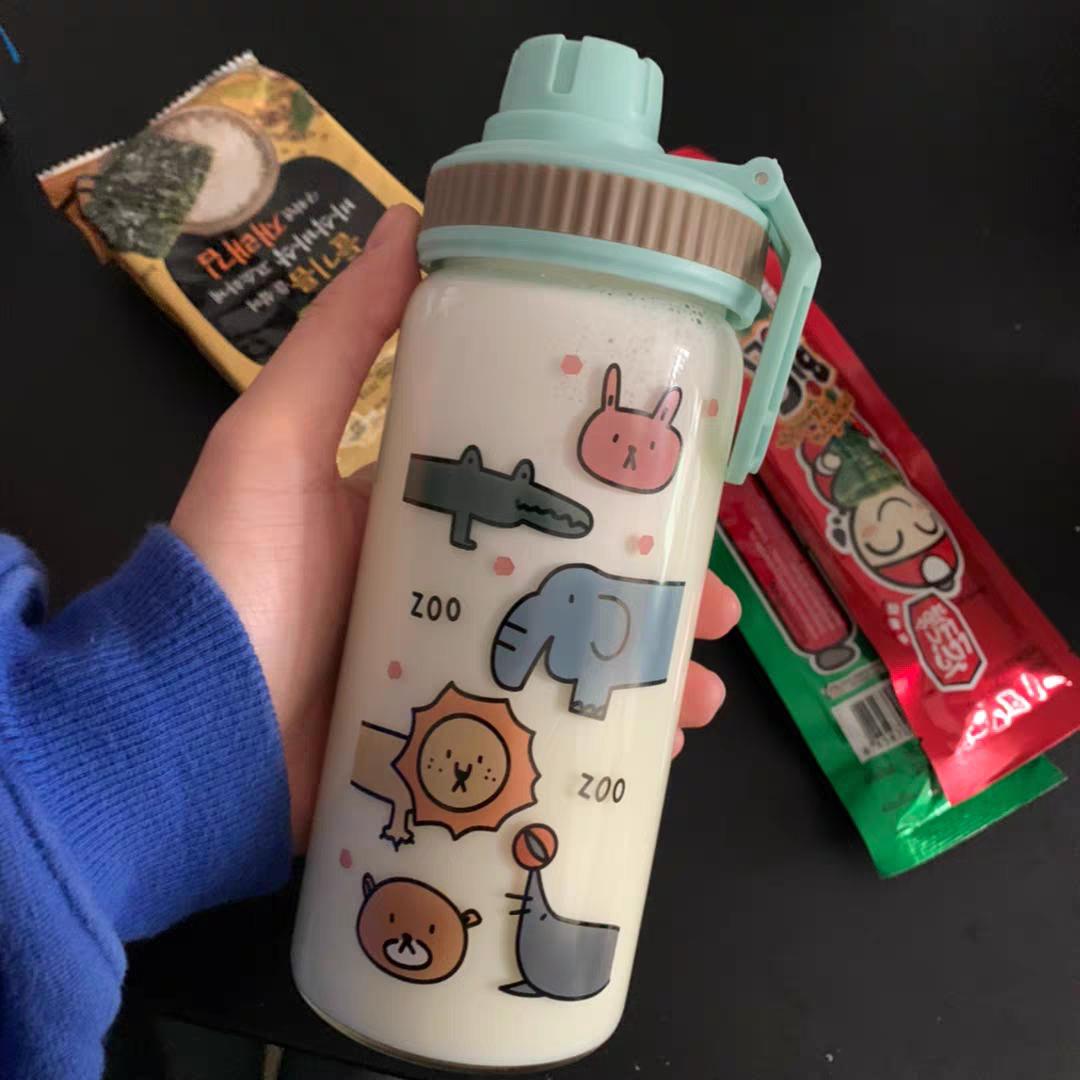 可爱杯子超萌保温杯带吸管,吸管水杯可爱的杯子推荐