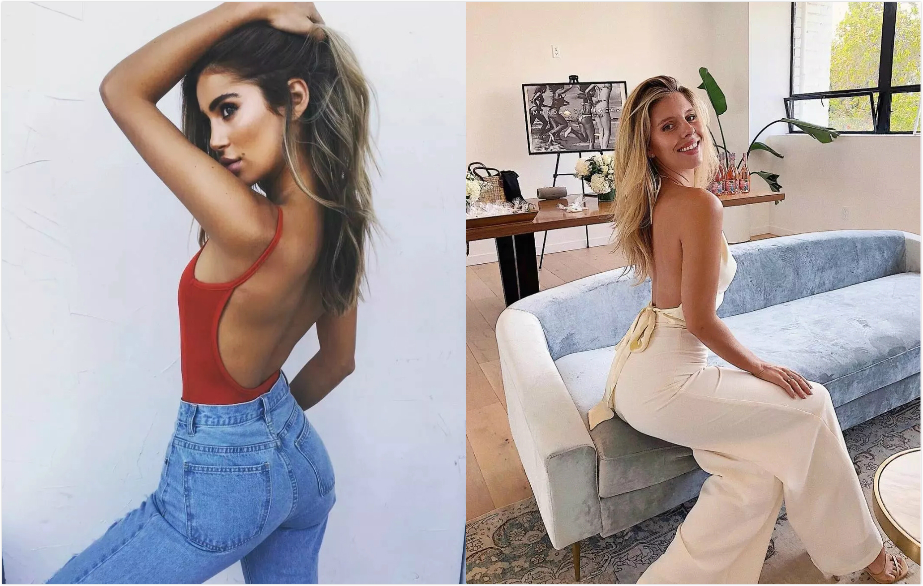 连体泳衣时尚穿搭,2019泳衣穿搭