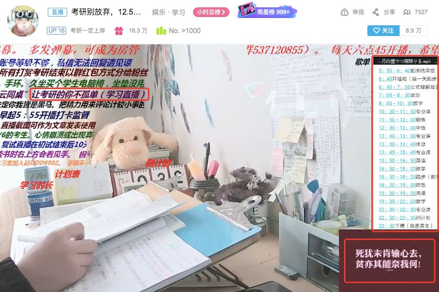 在B站上直播考研的人，最后能成功吗？