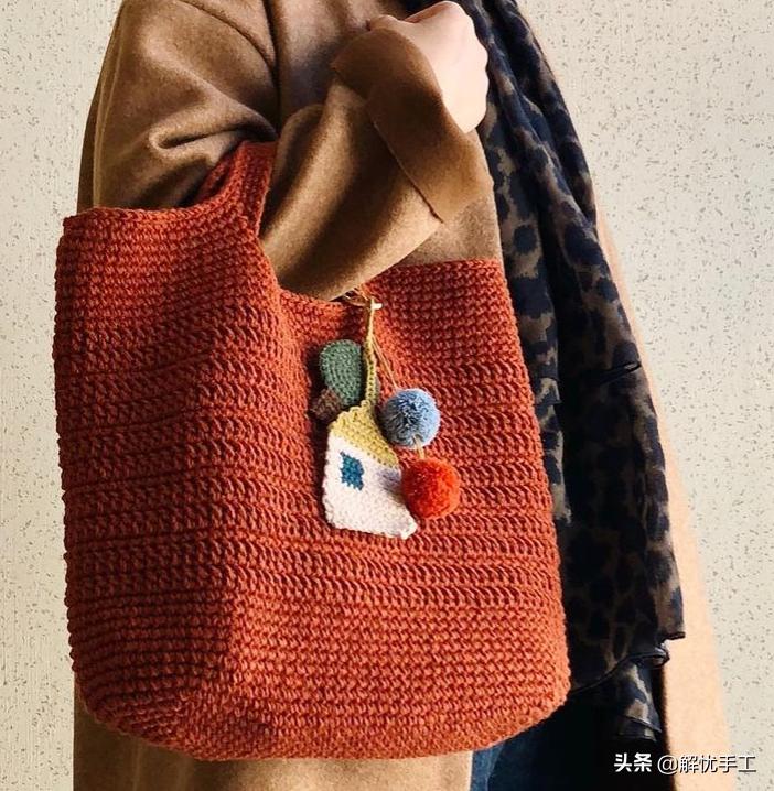 韩国钩针教程,简单的钩针编织包