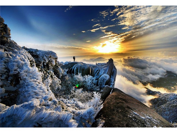 天柱山冬天,秋冬安庆天柱山