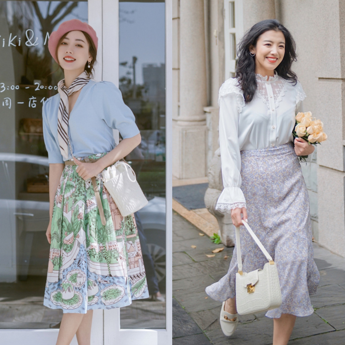 早秋衬衫搭配什么裙子,春天白色衬衫怎么搭配裙子才好看