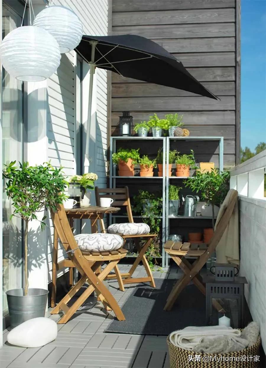 设计师家高颜值阳台极简设计,不靠墙大阳台怎么设计