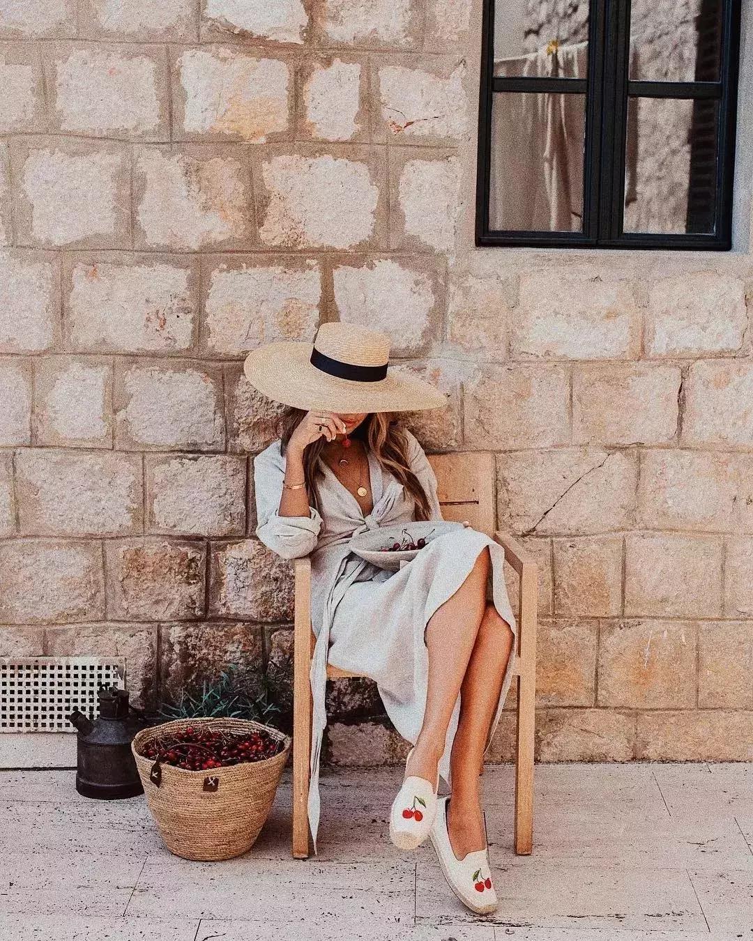 夏天亚麻显瘦气质套装,今夏流行穿亚麻高级爆了