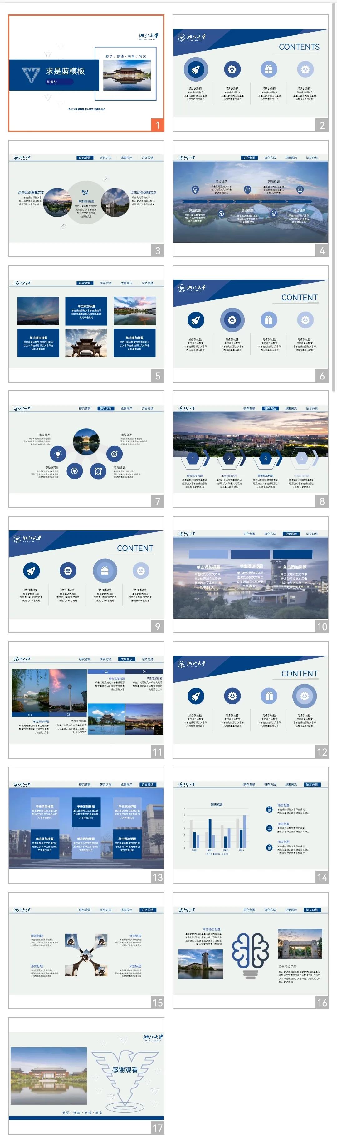 复旦大学ppt模板下载,浙江大学极简ppt模板