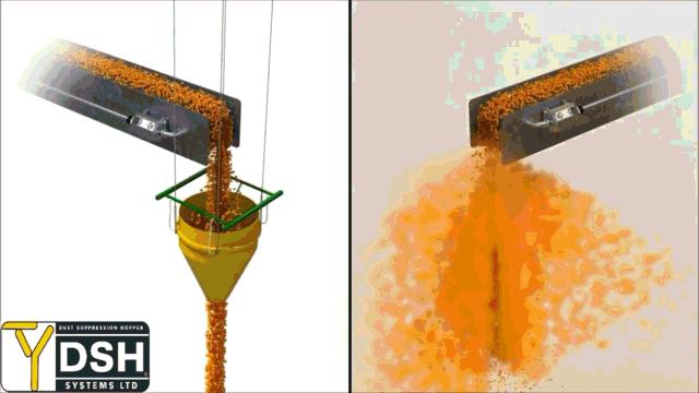 散料落料粉尘解决方案：DSH抑尘系统（集尘斗）