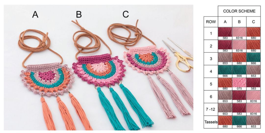 手工钩针编织饰品附图解,钩针编织小饰品图解