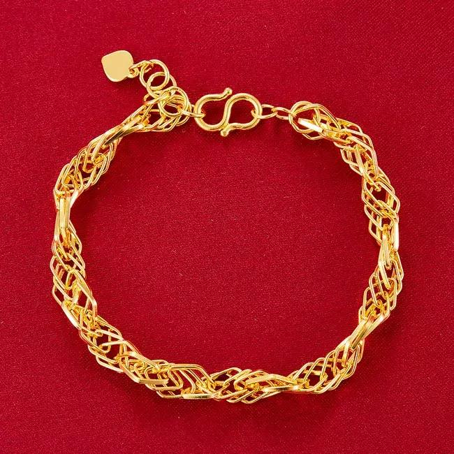 黄金手链diy样式,男士黄金手链样式