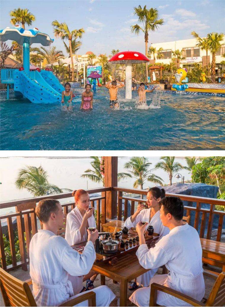 2大1小海洋温泉+早餐 爱琴海汽车精品酒店仅538