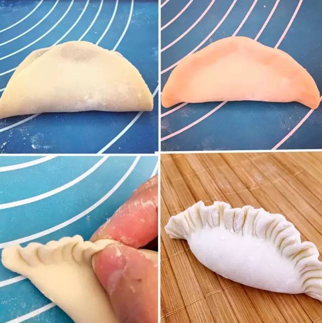 韭菜鸡蛋饺子花样包法图片,饺子多种花样包法图解