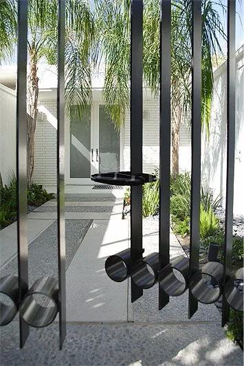 庭院栅栏门锁具,极简庭院栅栏门