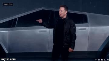 特斯拉皮卡车祸现场,特斯拉防弹车窗砸破后续