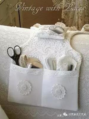 布艺挂兜墙挂式收纳袋欧式,布艺棉麻防水三层挂式收纳袋