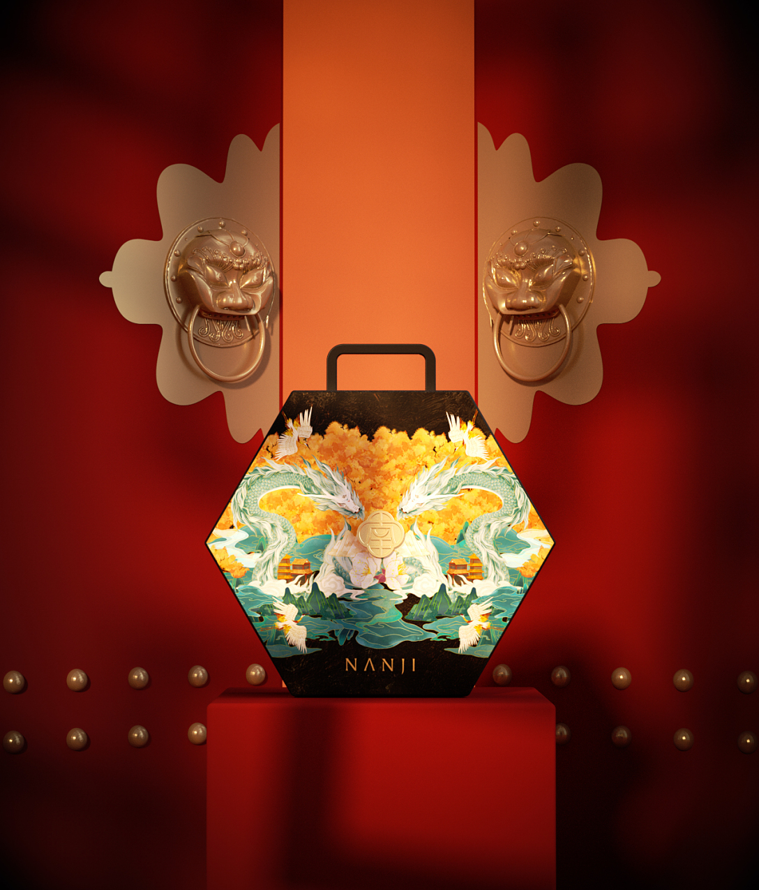 美妆品牌设计效果图,国潮美妆形象设计