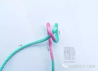 双线弹力绳金刚手串收尾打结图解,手串弹力绳打结方法视频教程全集