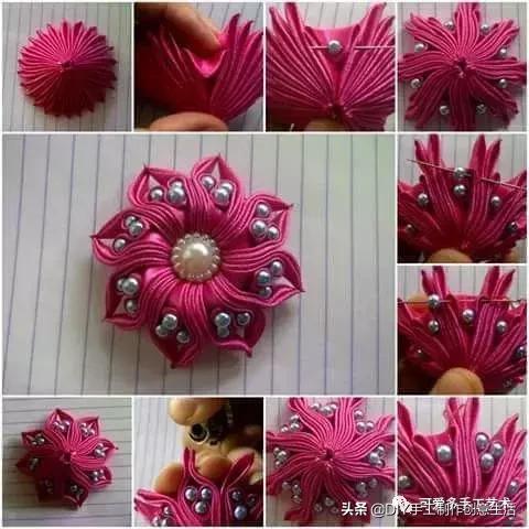 丝带做花带,做花带的教程