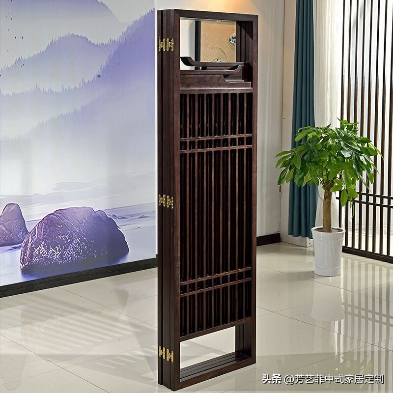 家居实木屏风,新中式实木屏风隔断