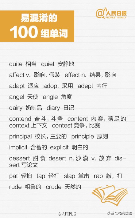 100组易混淆单词归纳一次帮你理清,拼音和英语混淆怎么办