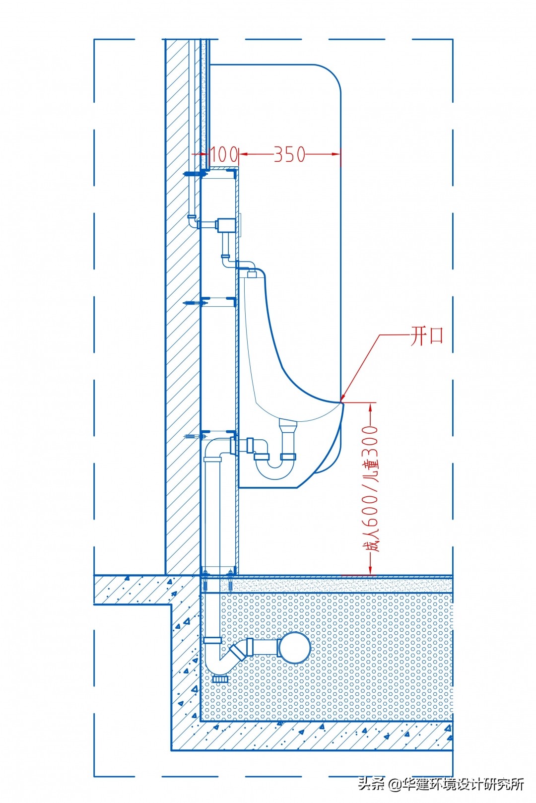 小便器设计布局,小便器安装技术交底