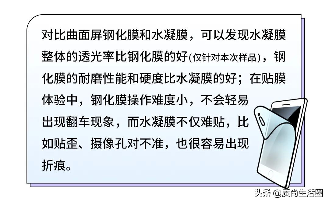 曲面屏水凝膜和钢化膜哪个好,曲面屏手机膜选钢化膜还是水凝膜