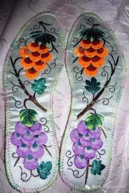 鞋垫手工刺绣最好看复杂的图案,刺绣作品展示简单