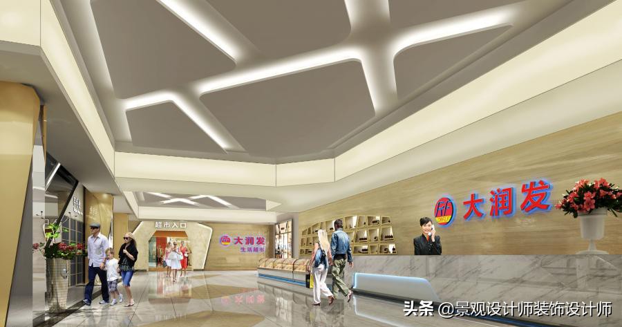 商场店铺设计案例图纸,超市设计图解大全