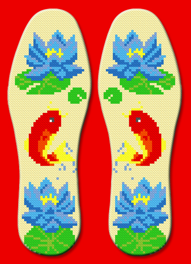 手工鞋垫有字前程似锦,手工鞋垫名不虚传