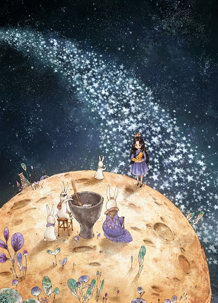 韩国插画师森林女孩日记图文,水彩插画森林女孩日记