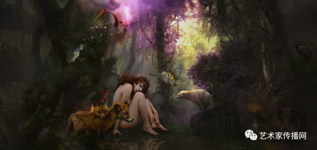 梦幻油画少女唯美图片,梦幻少女绘画图片