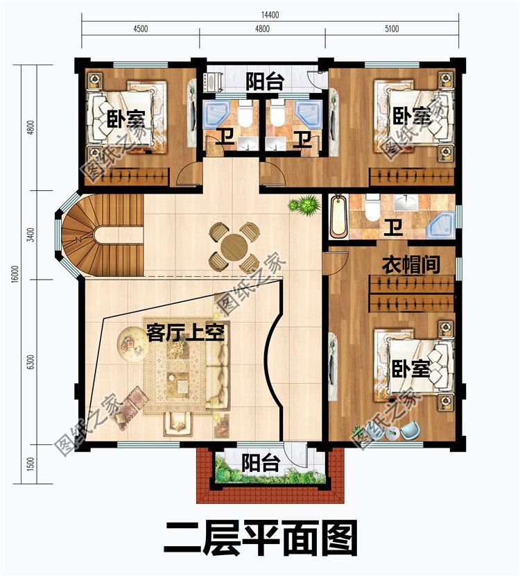 鼎川漂亮三层复式别墅设计图,三层复式旋转楼梯别墅内部效果图